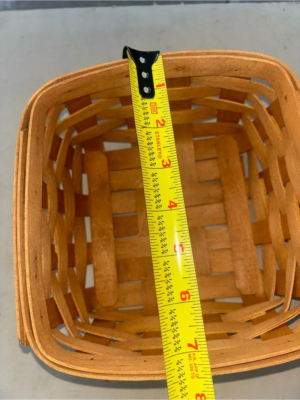 Longaberger Woven Wood Basket Collection in Natural Brown 4 Baskets